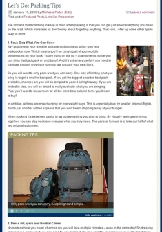 Packing Tips